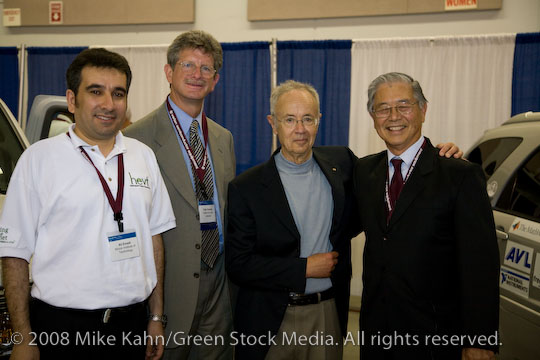 Felix with Ali Emadi of IIT, Andy Grove and Andy Frank a Plugin2008 in San Jose, July 2008