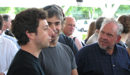 Google's Sergey Brin, Larry Page and Google.org's Larry Briliant