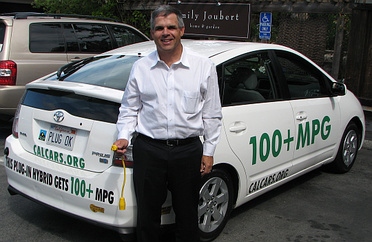 Richard Lowenthal, CEO of Coulomb Technologies, providing the charging infrastructure for plug-in cars, in Woodside, June, 2008