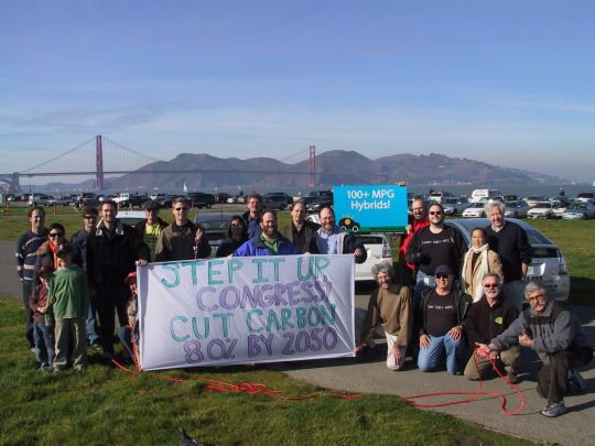 Step It Up supporters at Crissy Field